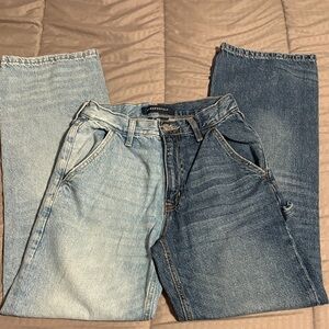 AEROPOSTALE 90s Baggy Two-Tone Denim Carpenter Jeans Size 2